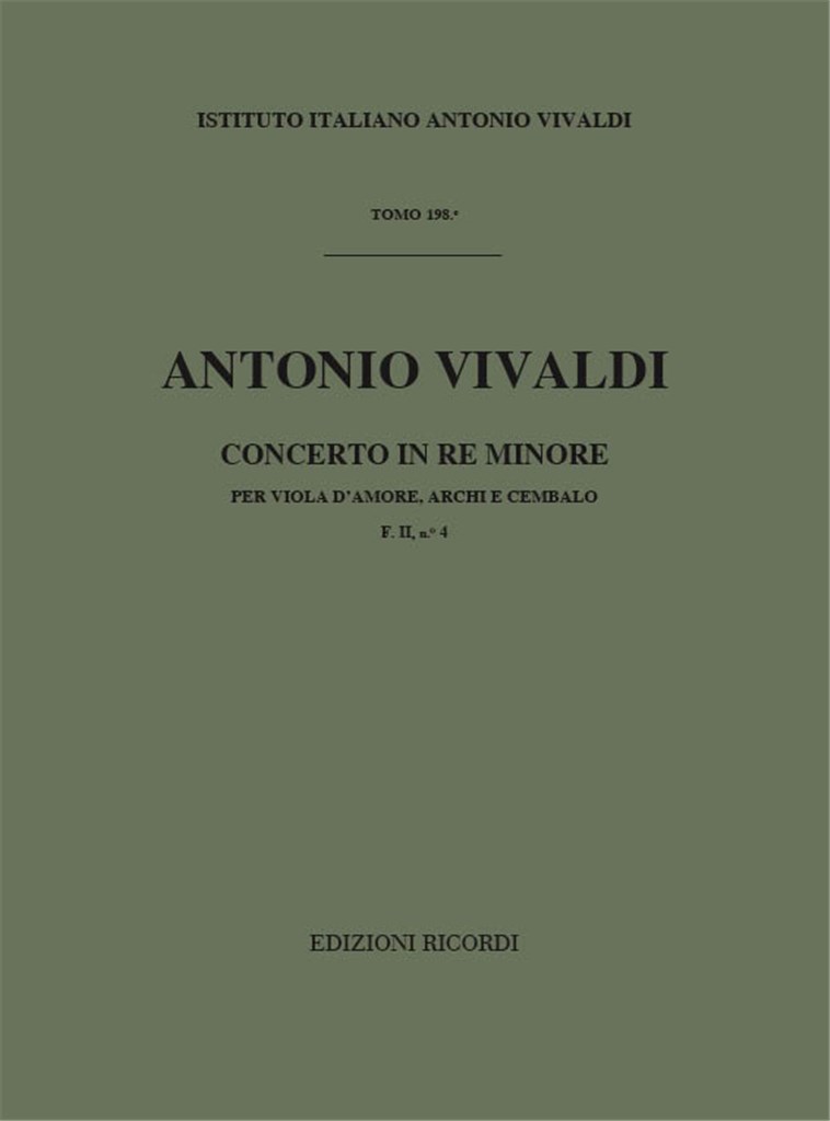 Concerti Per Vla D'Amore, Archi E B.C.: